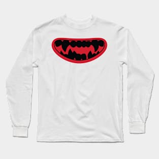 scary teeth face mask Long Sleeve T-Shirt